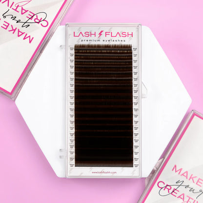 Dark Chocolate False Eyelashes | Single-Length Tray LASHÒSOPHY