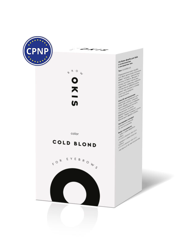 Крем-фарба для брів з екстрактом хни + окислювач 3% 20ml OKIS Brow / COLD BLOND, 15 мл 