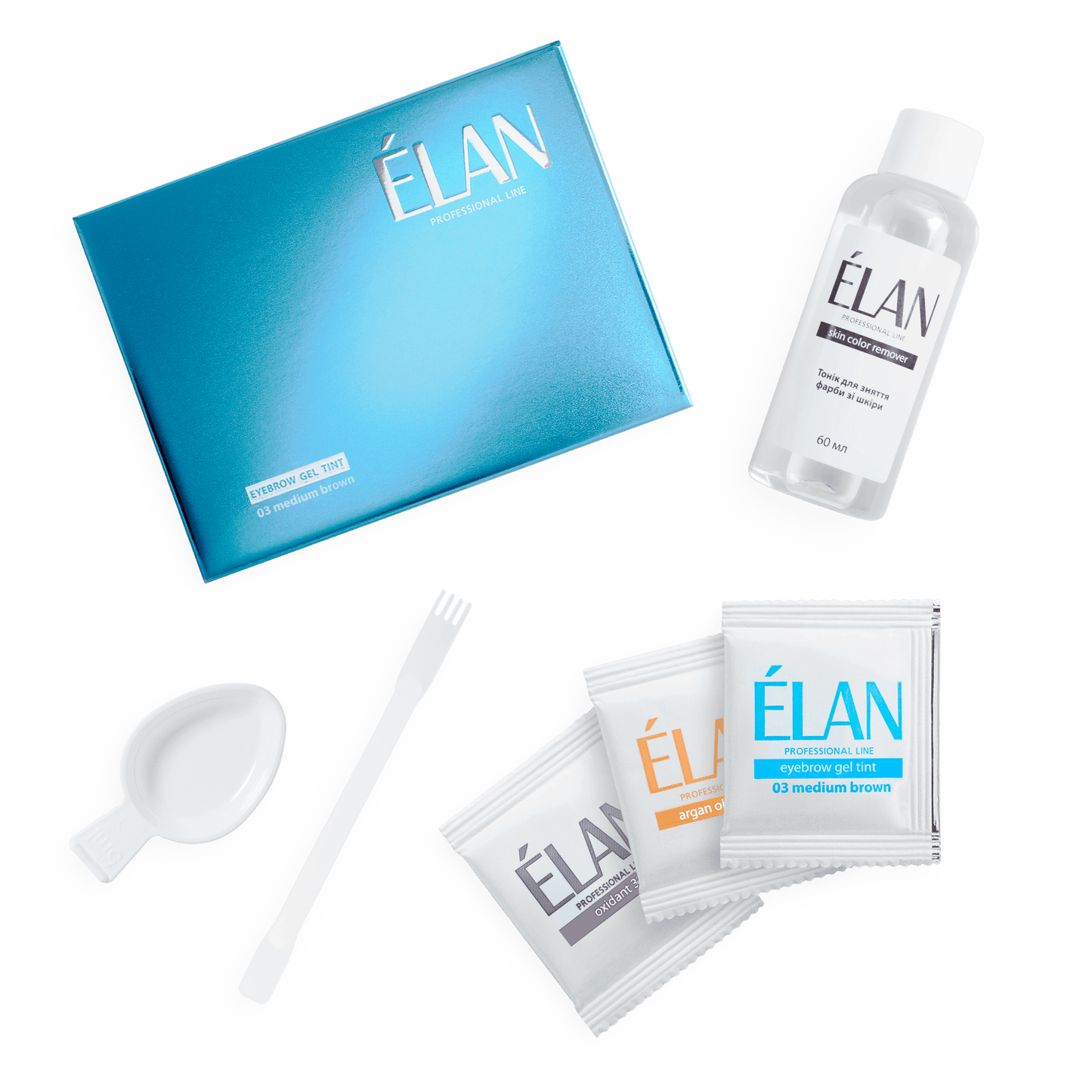 Gel paint for eyebrows and eyelashes (packaging) ELAN professional line