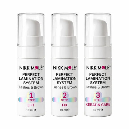 Nikk Mole Perfect lamination for eyebrow and eyelash lamination / 3 x 10 ml