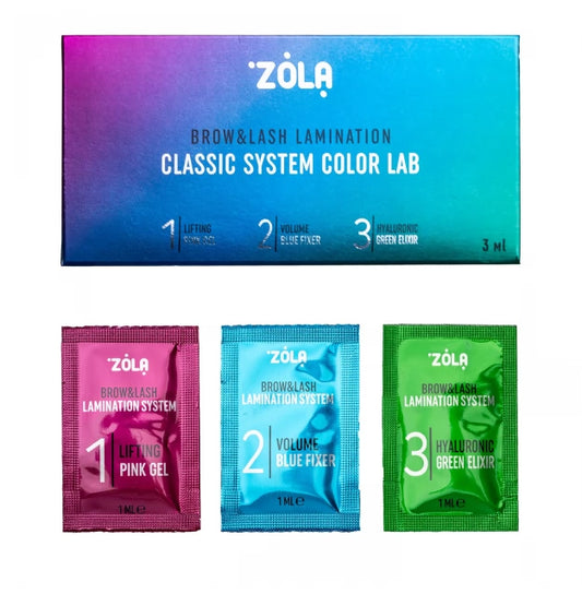 ZOLA Lamination Kit - Brow&Lash Classic System Color Lab - 1, 2, 3 components in a sachet