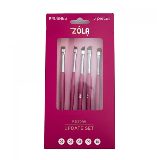 Set of brushes for eyebrows ZOLA / Brow Update Set 5 pcs (5,6,8,9,10)