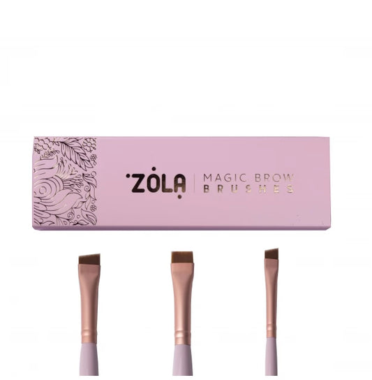 Eyebrow brush set ZOLA MAGIC BROW BRUSHES / light pink SALE! DAMAGED PACKAGING!