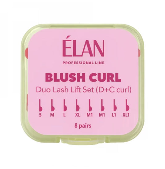 ELAN BLUSH CURL Eyelash Lamination Roller Set (D and C Curls), 8 Pairs