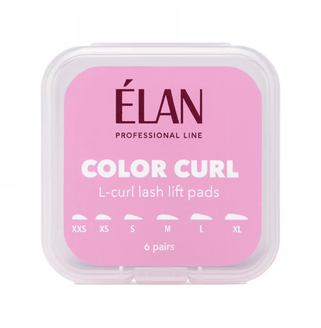 ELAN Color Curl L-Curl Eyelash Lamination Pads, 6 Pairs