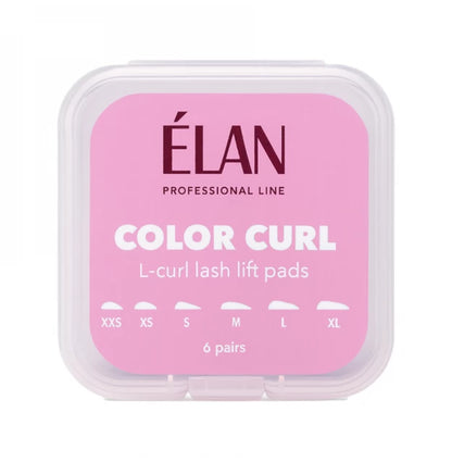 ELAN Color Curl L-Curl Eyelash Lamination Pads, 6 Pairs