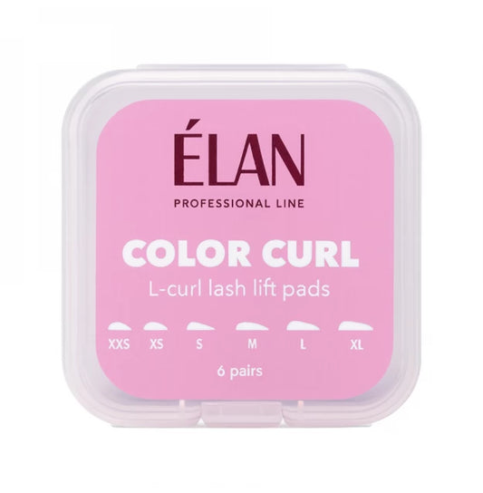 ELAN Color Curl L-Curl Eyelash Lamination Pads, 6 Pairs