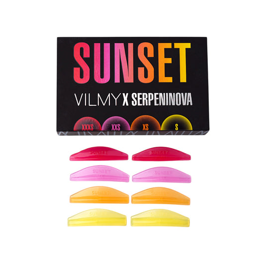 Set of eyelash lamination rollers VILMY x SERPENINOVA - SUNSET - 4 pairs (XXXS, XXS, XS, S)