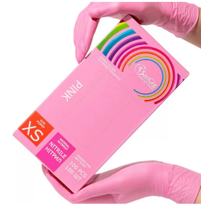 NITRILE gloves Nitryle SANGIG 100 pcs per pack / pink / size XS