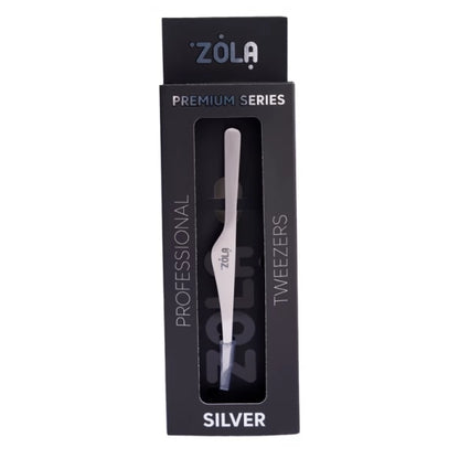 ZOLA Professional Angled Eyebrow Tweezers - Premium Series