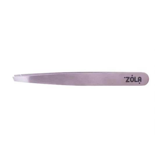 ZOLA/SILVER beveled professional eyebrow tweezers