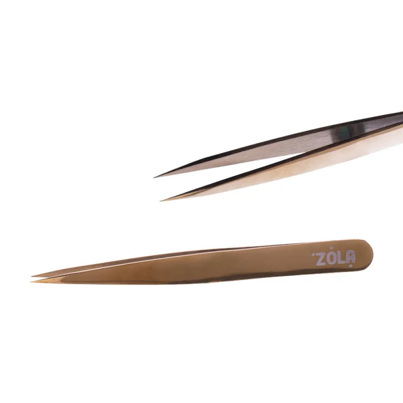 Eyebrow tweezers professional point ZOLA / GOLD