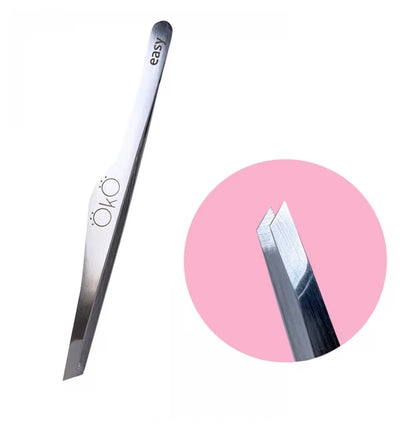 Eyebrow tweezers bevelled (manual sharpening) OKO / 02 EASY TOUCH