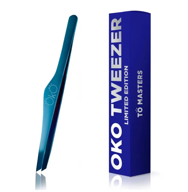 Eyebrow tweezers beveled (hand sharpened) OKO / Blue Magic Limited Edition