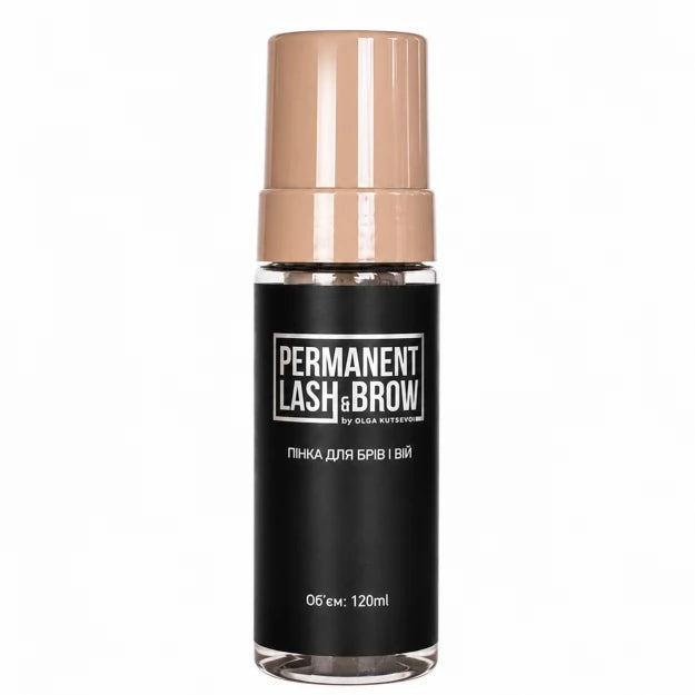 Пінка для очищення брів та вій Permanent Lash&Brow, 120 мл | Серія CARAMEL