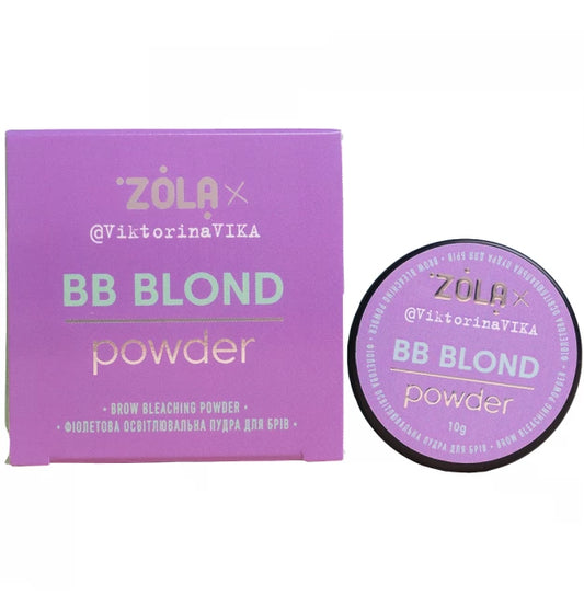 Brightening purple powder for eyebrows ZOLA Viktorina Vika / BB BLOND Powder, 10 g