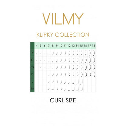 Eyelashes for extension VILMY KLIPKY / mix С / 0.07 / 8-12 mm / black