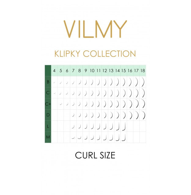 Eyelashes for extension VILMY KLIPKY BROWN / mix D / 0.07 / 8-12 mm / chocolate