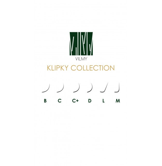 Eyelashes for extension VILMY KLIPKY BROWN / mix D / 0.07 / 8-12 mm / chocolate