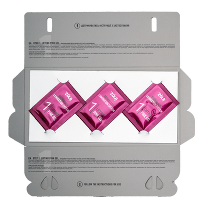 ZOLA / Color Lab lamination composition - 01 Lifting Pink Gel - sachet, (3 x 1 ml)