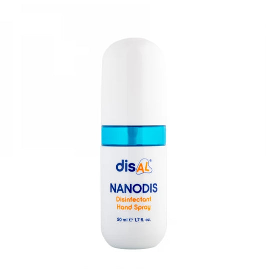 Disinfectant spray for hands with moisturizing effect disAL NANODIS / white bottle, 50 ml