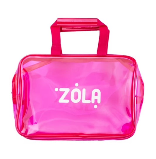 Cosmetic bag pink transparent ZOLA - Cosmetic Bag (31×20.5×12.5 cm)