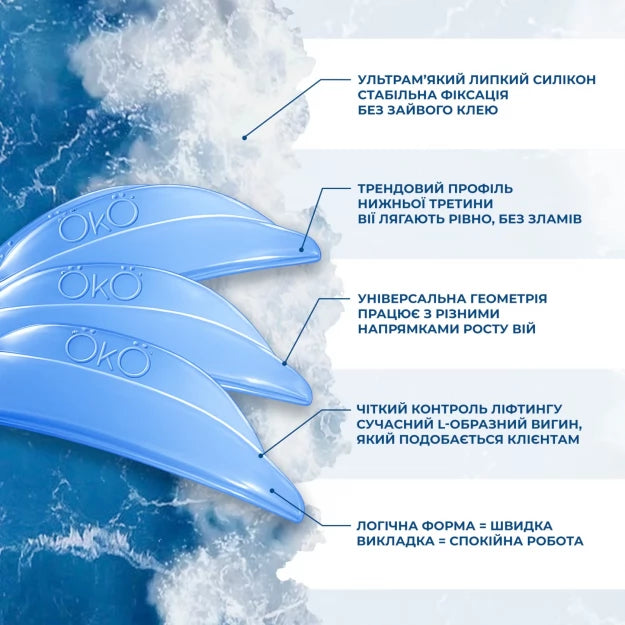 Ламінувальні ролики для вій OKO Lash&Brow, 4 пари (S, M, L, XL)