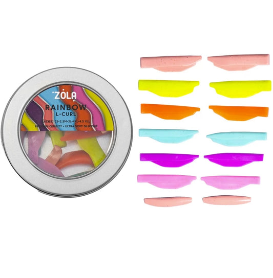Set of rollers for laminating eyelashes ZOLA / Rainbow L-Curl (2S, 2.5M, 3L, 4XL, 4.5XLL)