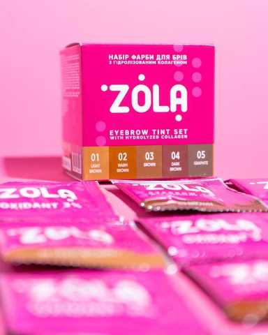 ZOLA New Innovative Colouring System Oxidizer Dye Set / 5 Paints + 5 Oxides