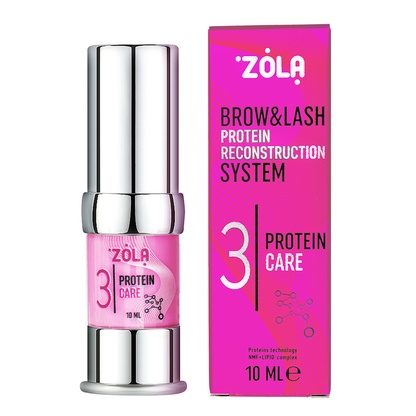 Набір для ламінування ZOLA Brow Lash Protein Reconstruction System / в рожевих баночках
