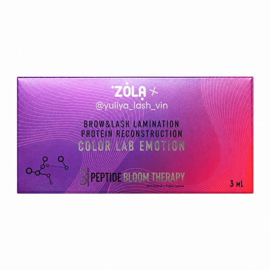 ZOLA x Yuliya Lash Vin COLOR LAB EMOTION Laminating Composition in sachet 03 PEPTIDE BLOOM THERAPY (3 х 1 ml) (3 × 0.03 fl oz)